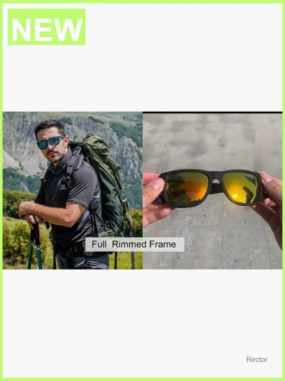 Polarized Sunglasses 3 Pack UV Protection Rectangular Matte Black Frame